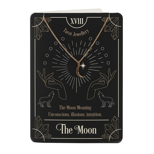 Der mond tarotkarte halskette - mond,