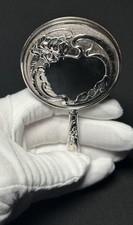 925 Silber Spiegel im Jugendstil Handspiegel Taschenspiegel
