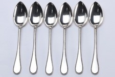 6 antike Mokkalöffel 13-Lot Silber 81,1g Perldekor Silberlöffel Silberbesteck