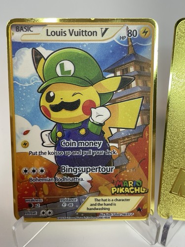 Pikachu pokemon metall karte - pikachu,