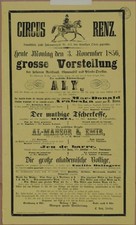 Plakat Circus Renz.- 3.11.1856