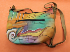 Anuschka-Lederhandtasche, handbemalt, Fantasiemotiv, ORIGINAL - TOLL!!!