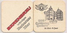 Bärenbräu Herborner Bier - alter Bierdeckel "Hessentag Herborn 1986"