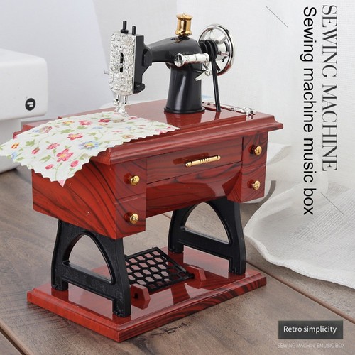 Retro nähmaschine spieluhr - nähmaschine, pc