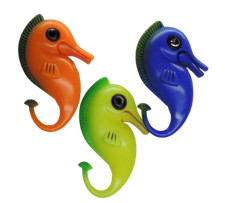 3x Deko Seepferdchen bunt