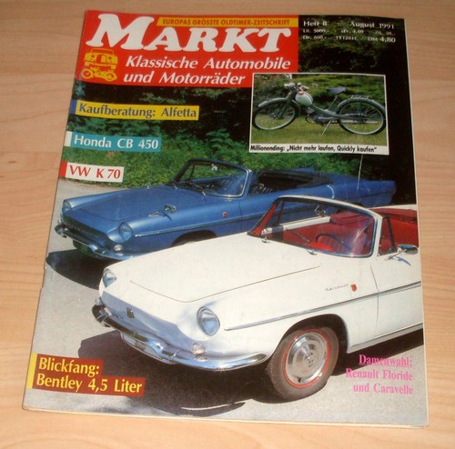 Markt heft 1991 oldtimer - heft, 8/1991