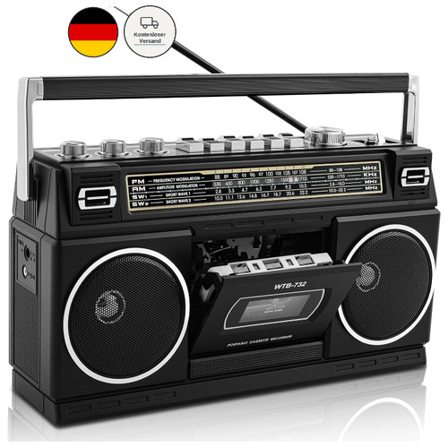 Retro boombox mit - retro,