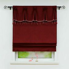 Raffrollo Raffgardine Blickdicht Küche Gardine Landhaus Vorhang Tunnelzug Modern