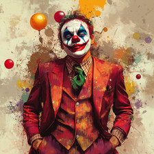 Transparent 18x18 clown in