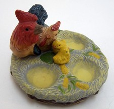 Osterschmuck Osterdeko " Huhn Familie im Nest " mehrfarbig 