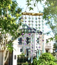 Sonnenfänger Windspiel Mobile Handmade aus Holz Glas & Acrylglas Deko