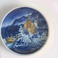 Porzellan Weihnachtsteller Royal Tettau, 1975-1979,  inkl. Weihnachtsglocke