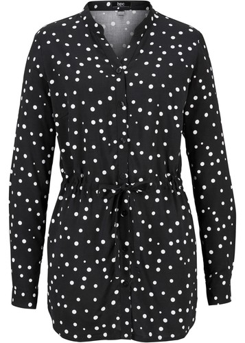Viskose longbluse mit - viskose-longbluse,