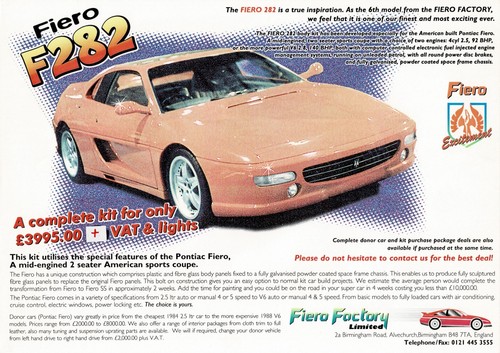 Fiero factory f282 - fiero, car