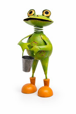 Frosch Gärtner Gartenfigur