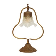 Romantische Jugendstil Shabby Tischleuchte "CIRCLE LIGHT" Messinglampe Unikat