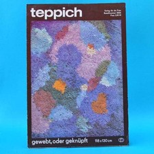 Teppich 118 x 130 cm | gewebt geknüpft | Verlag für die Frau # 2006 | DDR 1976