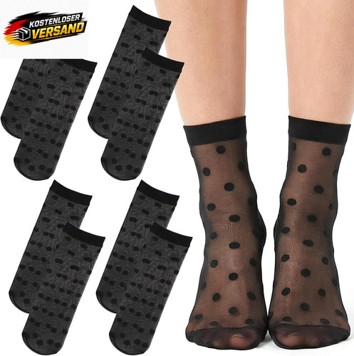 Damen nylonsocken polka - polka, dot