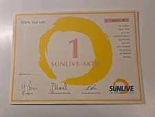 Sunlive Aktiengesellschaft Starzach 1 Aktie