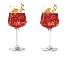 2 Stück Original Campari Relief Gläser NEU! Spritz Gläser Sprizz