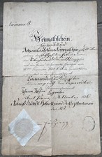 VERY RARE!!! Heimatschein