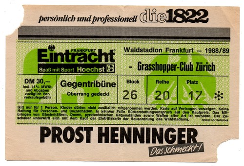 Ticket eintracht frankfurt - eintracht,