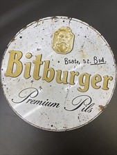 Blechschild rund bitburger - blechschild,