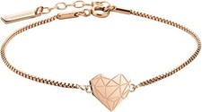 LIEBESKIND BERLIN Heart Bracelet Edelstahl Armband Rosegold / Gold 17cm ✅