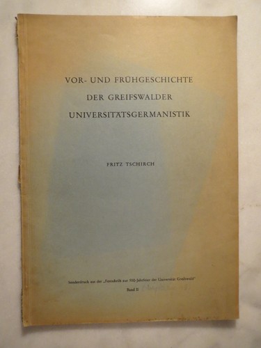 Fritz tschirch vor und - fritz,