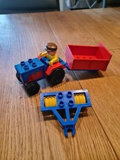 Lego Duplo 2629 Bauer Traktor Anhänger Kipper Walze Flug Farmer Set