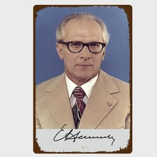 Blechschild Erich Honecker DDR