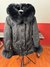 We Love Furs - Jacke „petite“ mit Echtpelz + Innenfutter, Größe M, schwarz