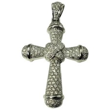 14 Karat Weißgold großer