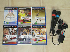 Playstation 2 Singstarbundle (3 Spiele und 2 Mikrofone/Mikros) PS2 PS 2