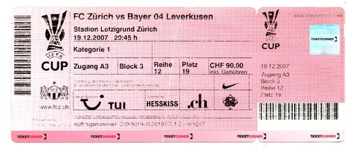 Ticket zürich bayer - ec,