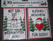 2 Stück 3D-Weihnachtskarten