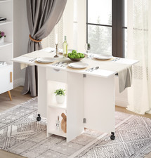 Mondeer Mobiler Esstisch Klappbarer Küchentisch mit 1 Schublade 2 Ablagen 120*72