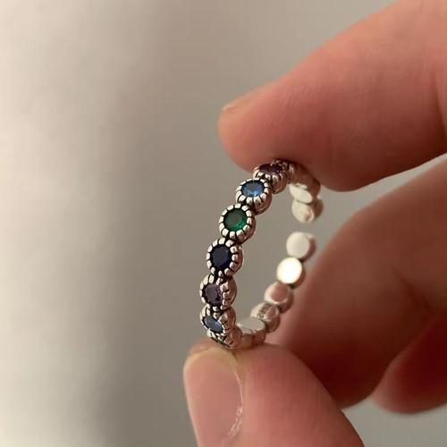 Damen ring buntem runden - buntem,