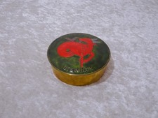Messing Emaille Design Zierdose Sternzeichen Steinbock Vintage - 8,5 cm - Indien