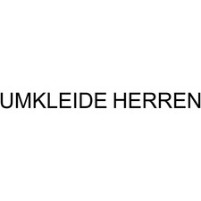 UMKLEIDE HERREN  Folienbeschriftung Aufkleber Folie Türschild schwarz glänzend