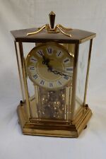 schöne, alte Kundo Pendeluhr Tischuhr  mit Batteriewerk  West Germany 1960/70er