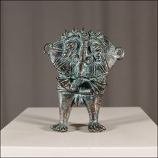 89533) Kleine Bronze Figur Bamun Kamerun Afrika AFRIKANISCHE KUNST