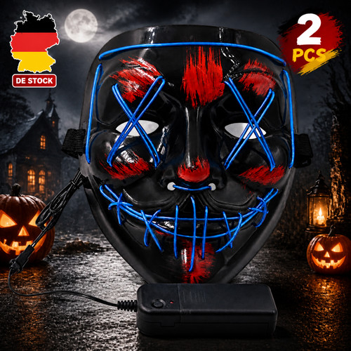 Led halloween maske - maske, 2