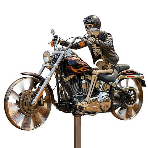 Skelett biker windspiel - skelett,