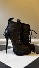 DAMENSCHUHE STIEFELETTEN-STIEFEL PLATEAU PARTY HIGH HEELS PUMPS38