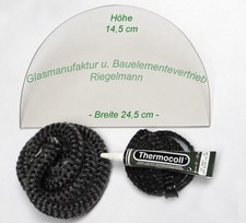BULLERJAN 00  ROBAX®-Kaminglas,  24,5 x14,6 cm  Dicke: 4 od. 5 mm Dichtungsset 2