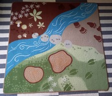 IKEA VANDRING SPÅR Kinderteppich Spielteppich Natur 133x133 cm