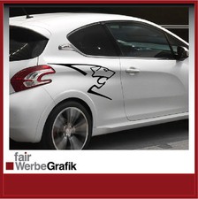 Aufkleber /  Sticker / Seitenbeschriftung / Dekor / Peugeot Löwe / #2032