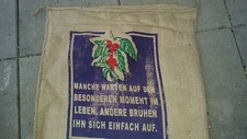 bedruckter Jute Kaffeesack Brasilien oder Indien JUTESACK SANTOS BRAZIL Kaweri
