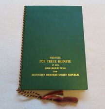 DDR Zoll Urkundemappe +